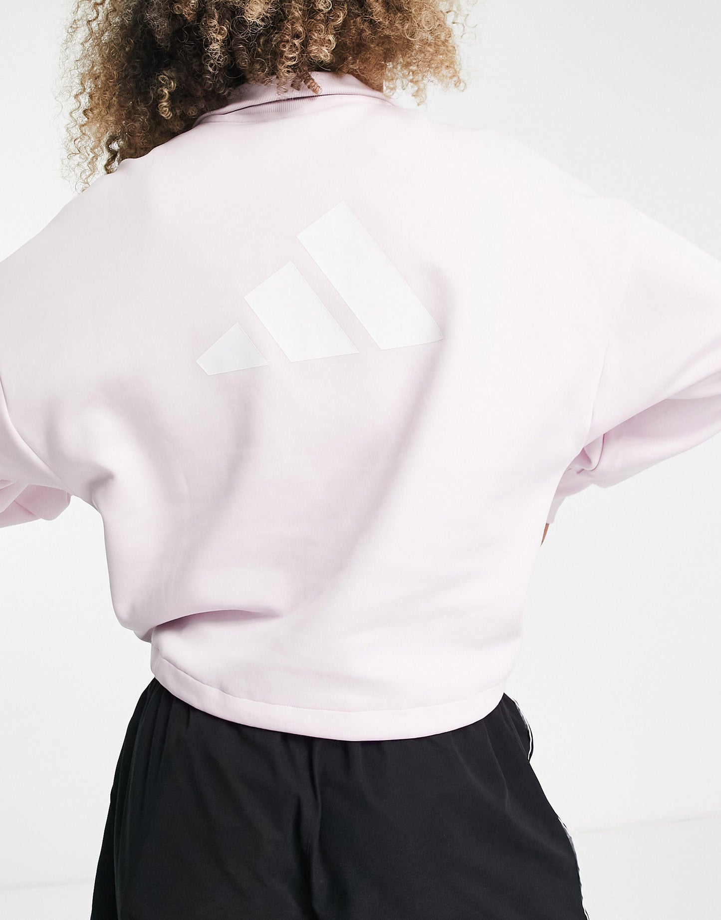 adidas Sportswear Future Icons half zip sweat in pink