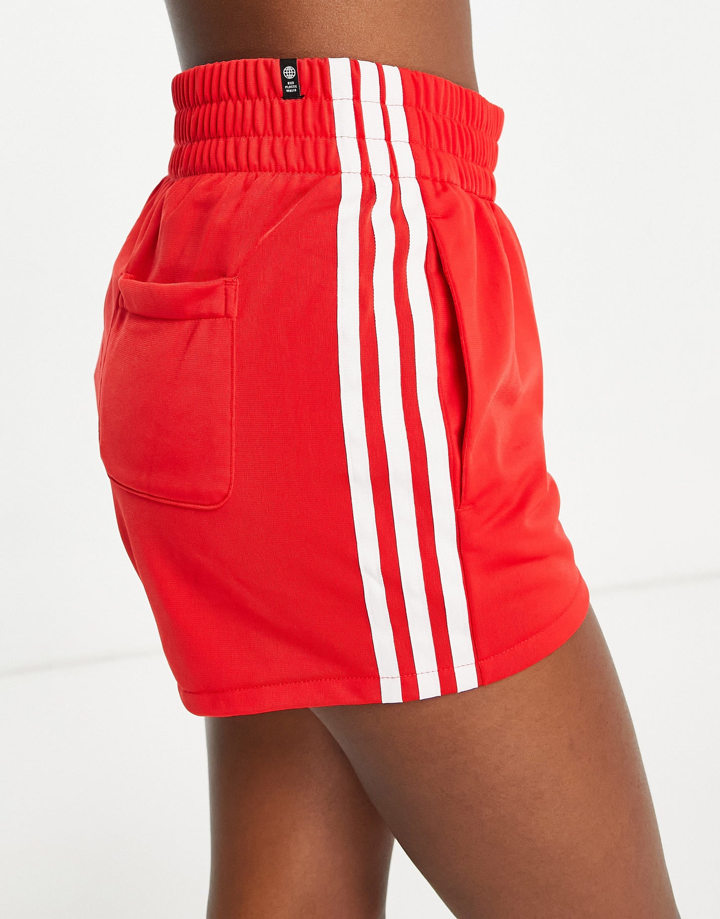 adidas Originals 3 stripe shorts in red