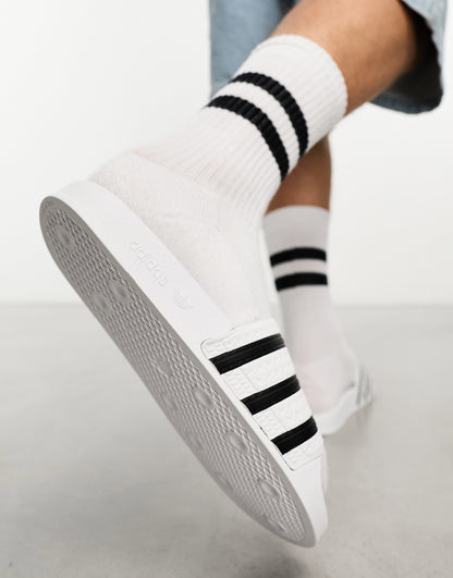 adidas Originals Adilette sliders in white