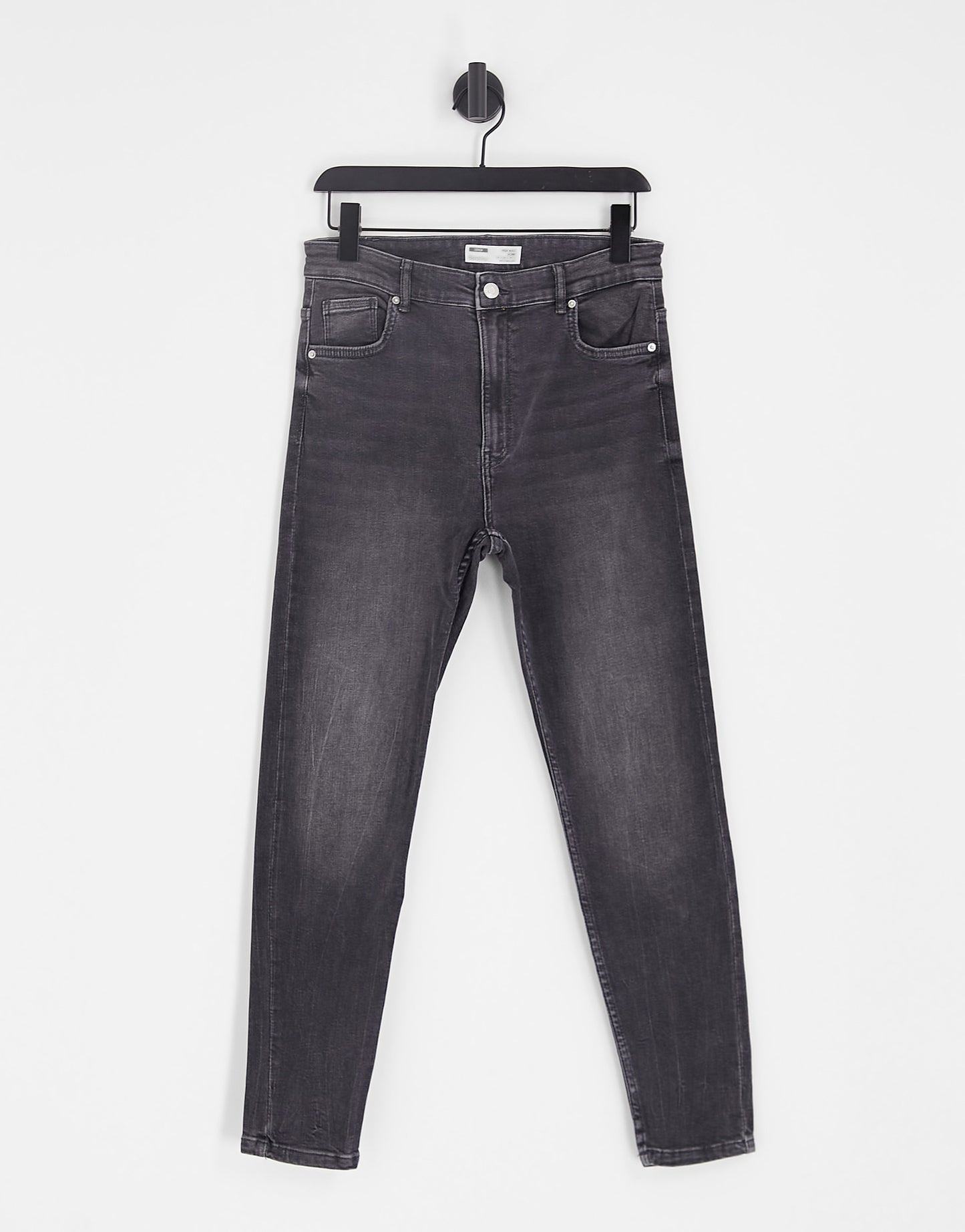 Bershka high waist skinny jean in grey