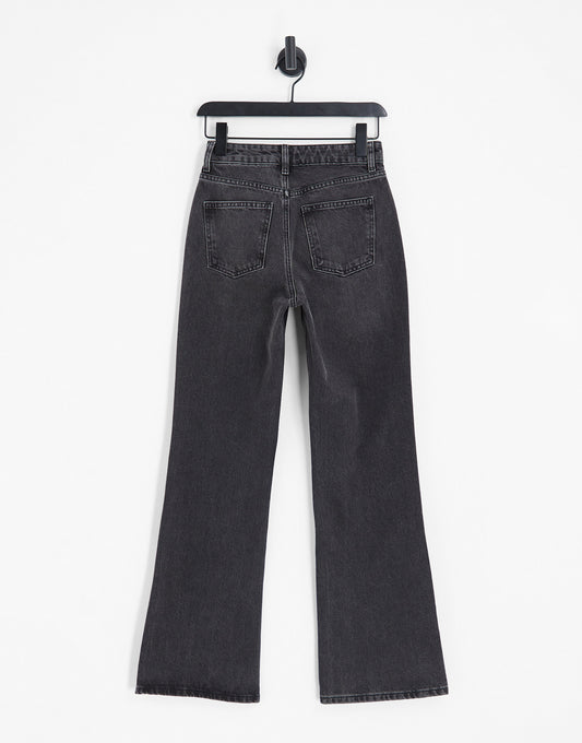 Topshop 90s flare jeans in washed black