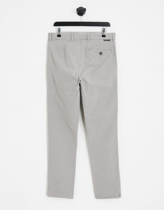 Topman slim chino trousers in grey