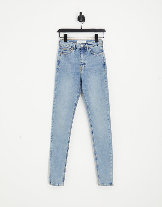 Topshop Tall high rise Jamie jeans in bleach