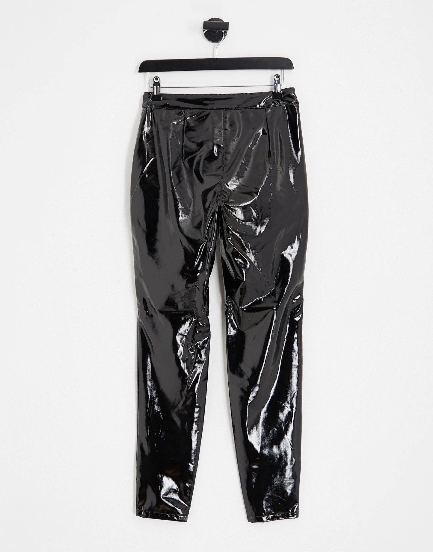 Noisy May vinyl trousers in black