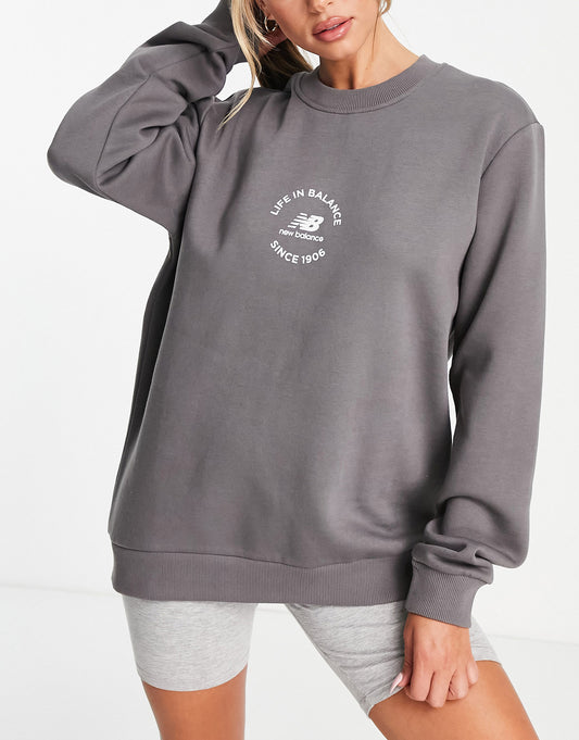 New Balance life in balance sweatshirt in mauve