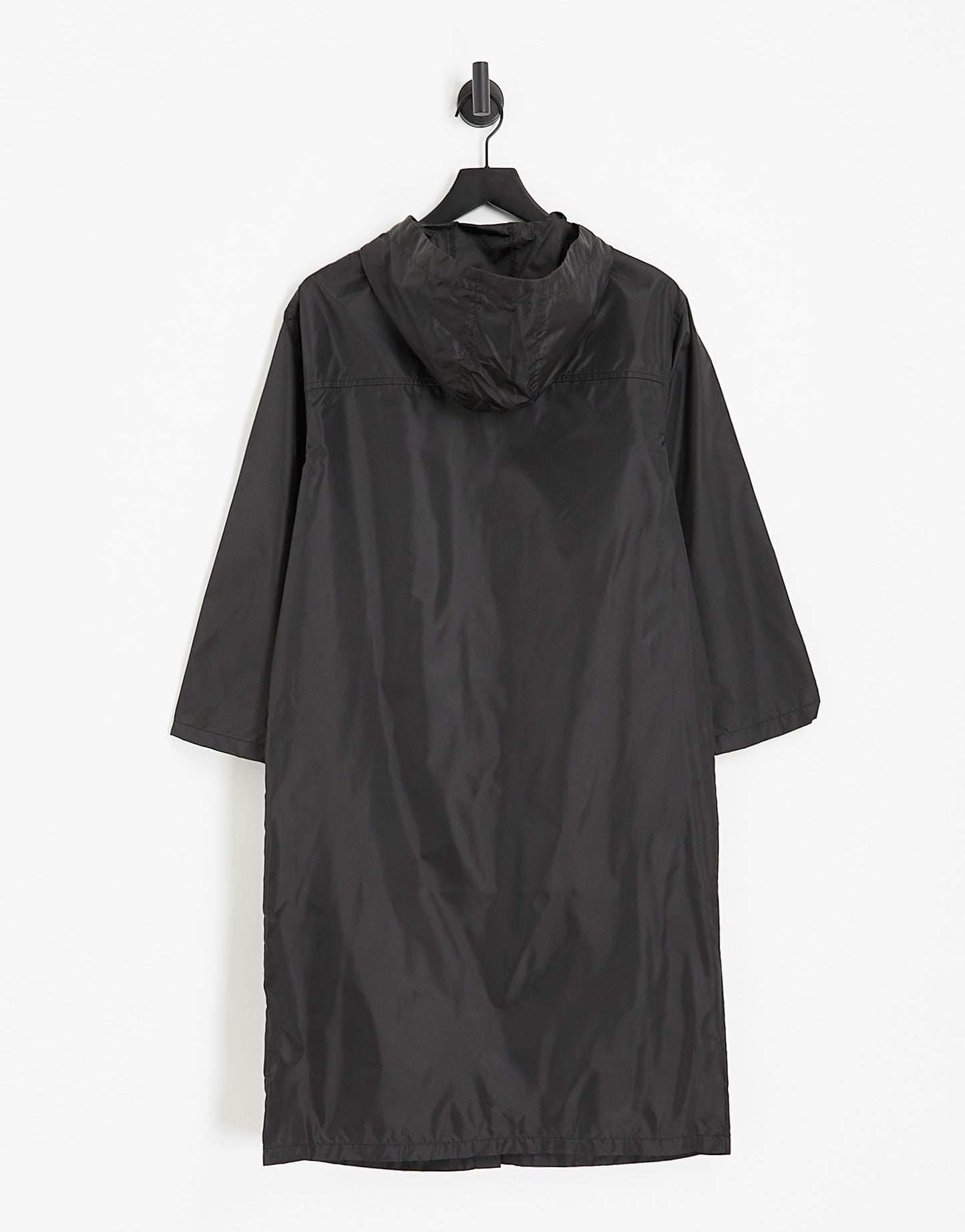 ASOS DESIGN Petite rain parka coat in black