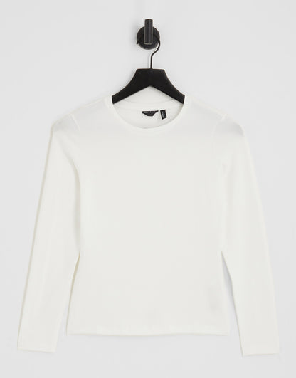 ASOS DESIGN Petite ultimate slim fit t-shirt with long sleeve in white