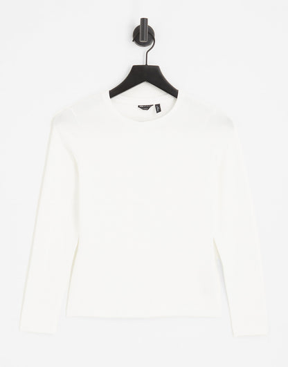 ASOS DESIGN Petite ultimate slim fit t-shirt with long sleeve in white