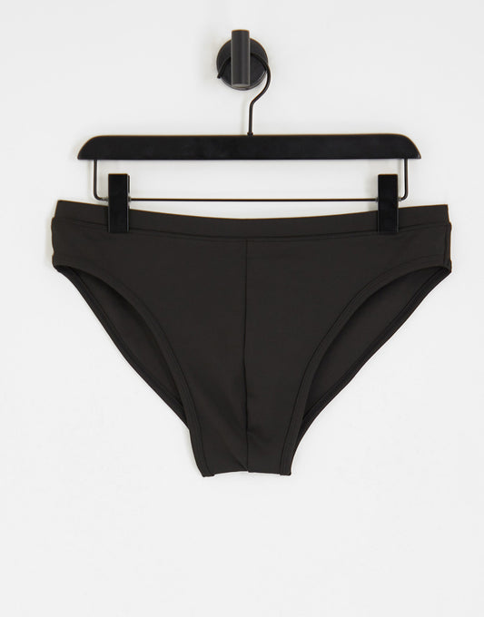 ASOS DESIGN swim briefs in black