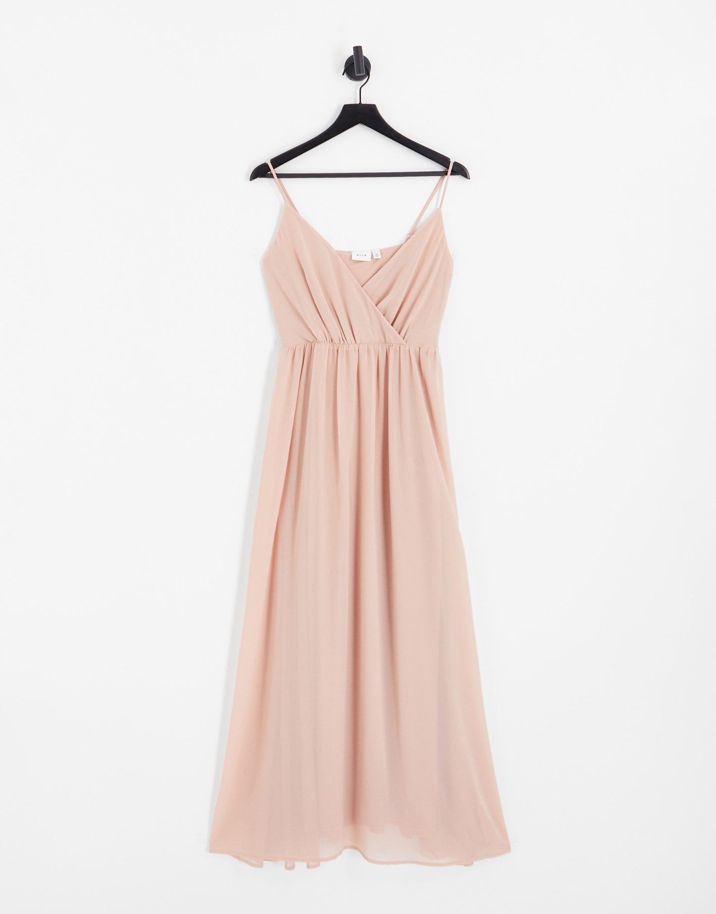 Vila bridesmaid maxi dress in light pink