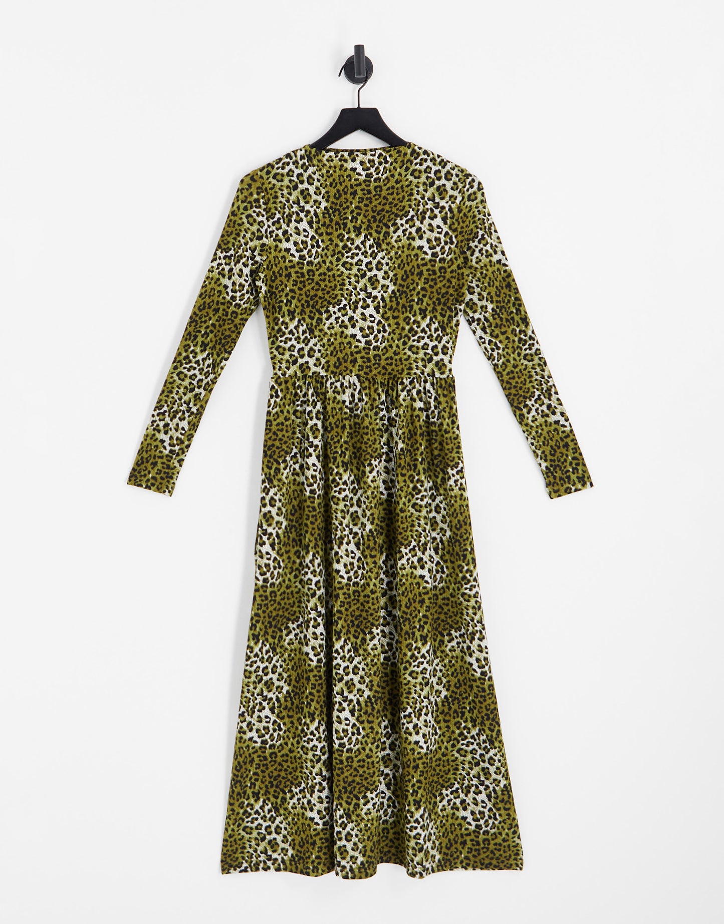 JDY maxi dress in green animal print