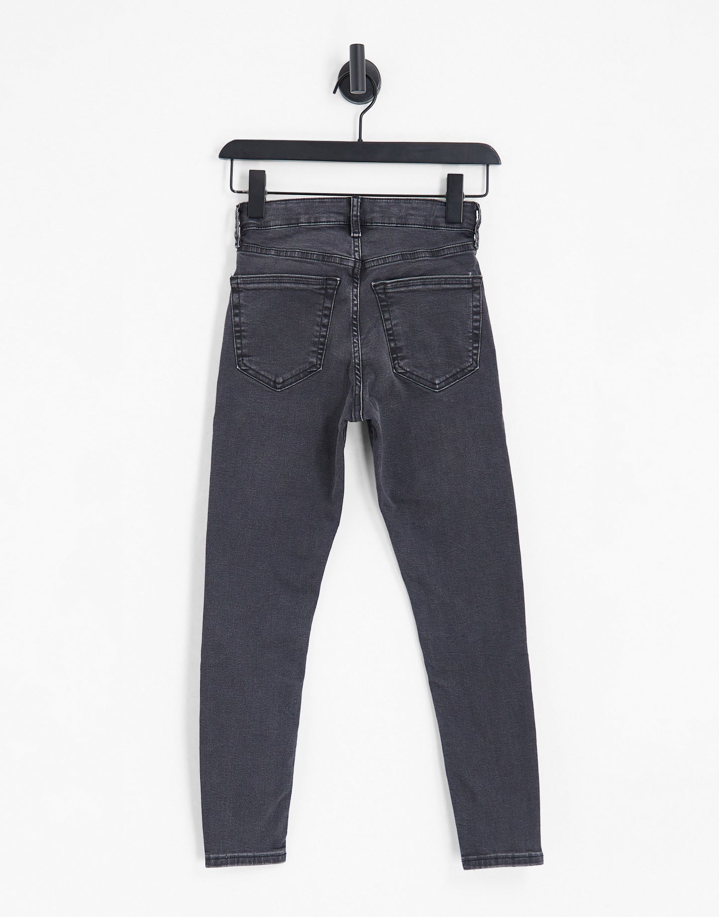 Topshop Petite high rise Jamie jeans in washed black