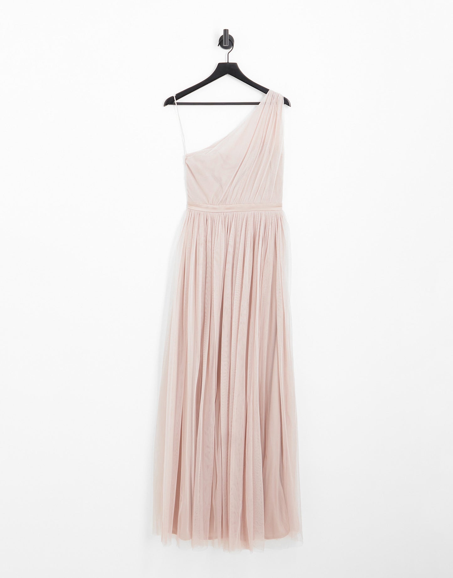 Anaya With Love Bridesmaid tulle one shoulder maxi dress in pink