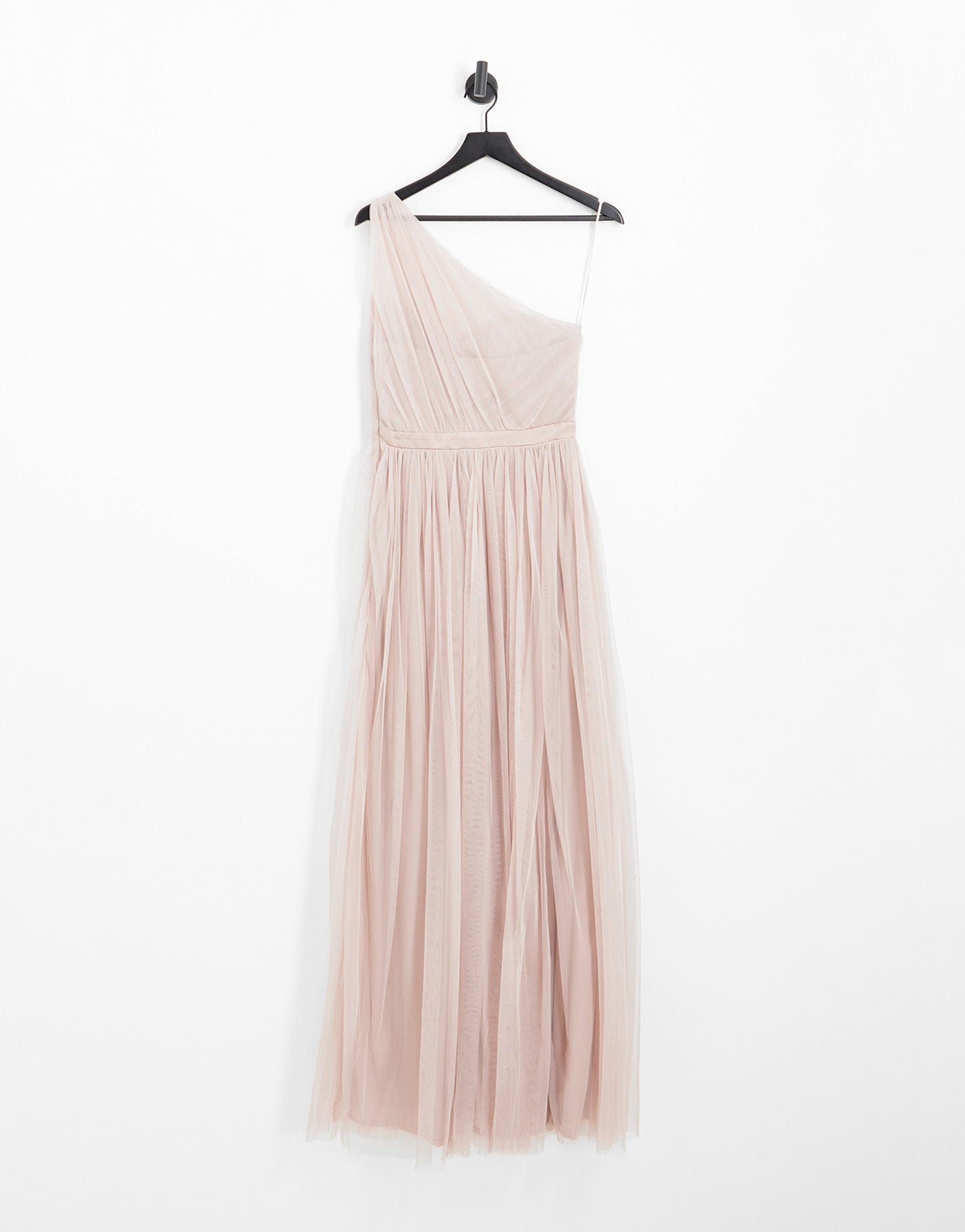 Anaya With Love Bridesmaid tulle one shoulder maxi dress in pink