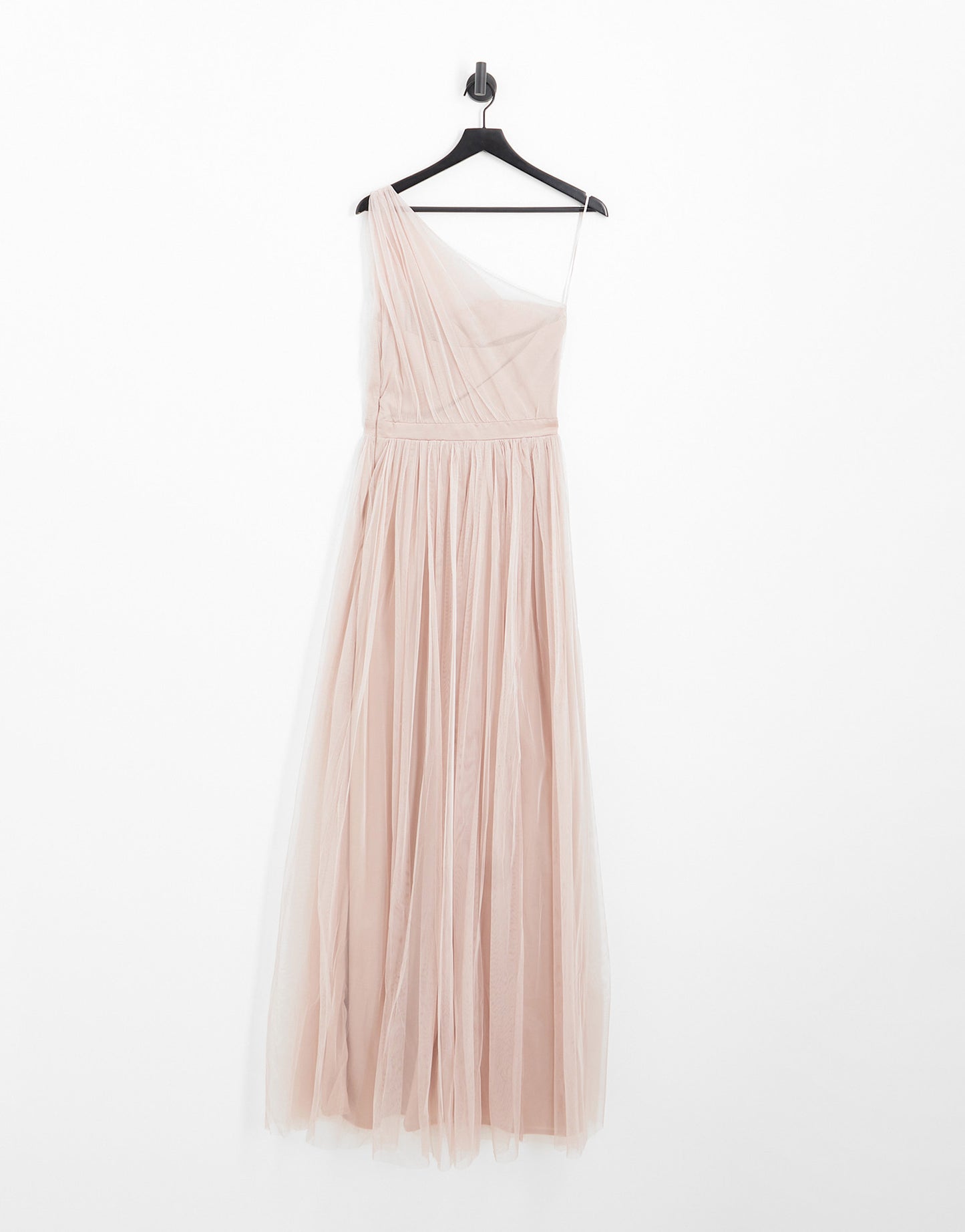 Anaya With Love Tall Bridesmaid tulle one shoulder maxi dress in pink