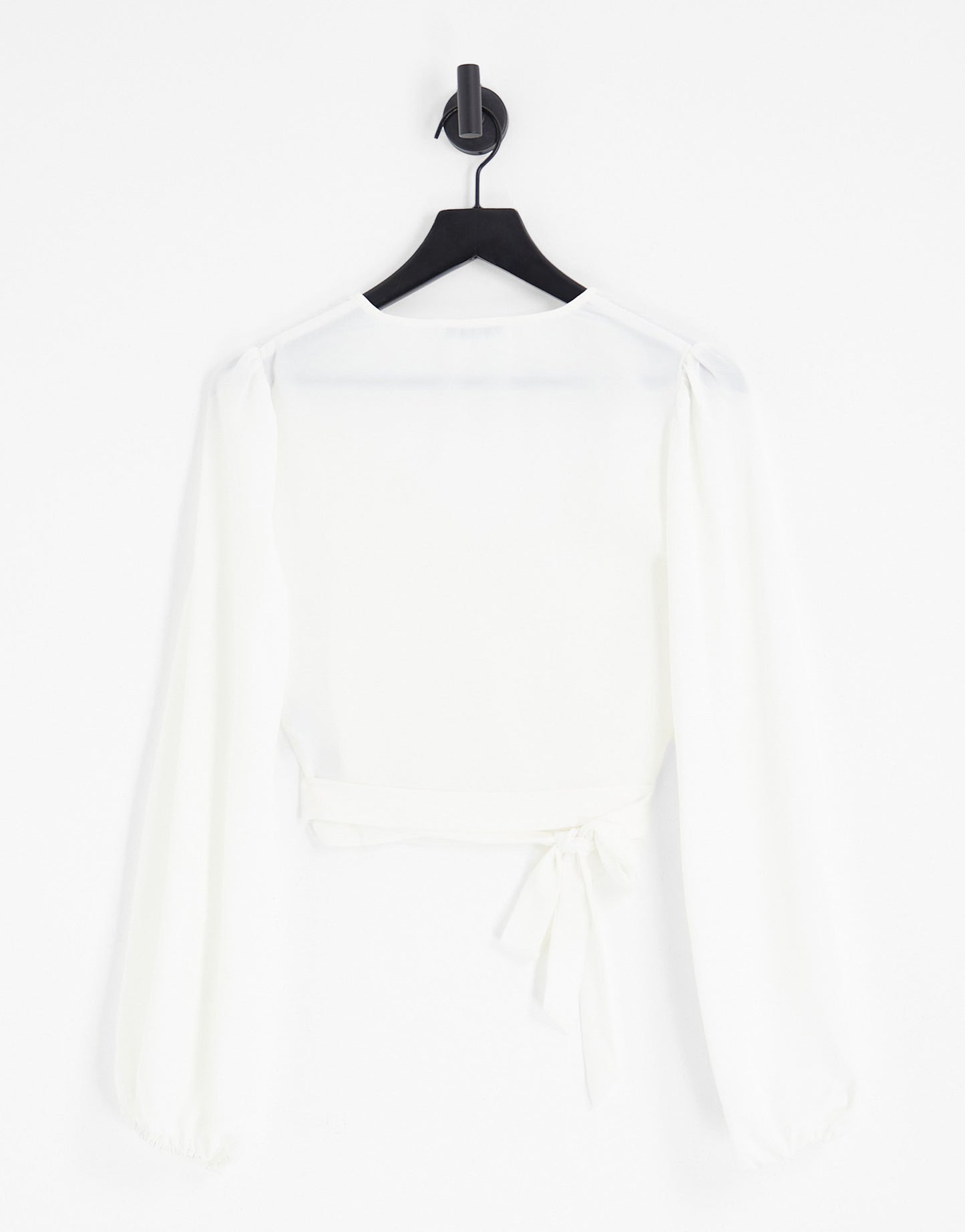 NA-KD wrap blouse in white