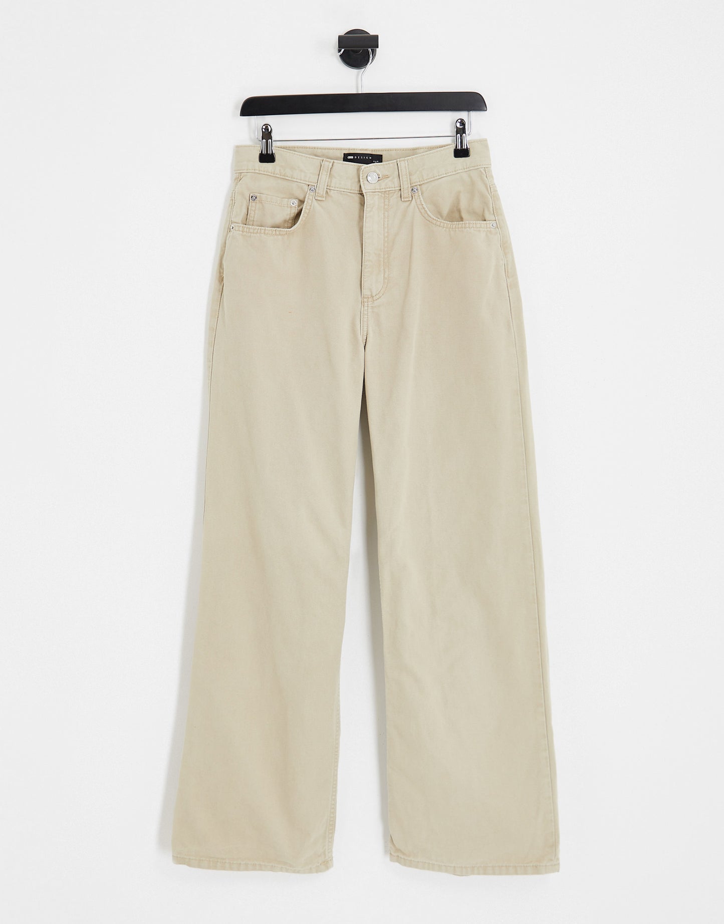 ASOS DESIGN Hourglass wide leg dad trousers in taupe