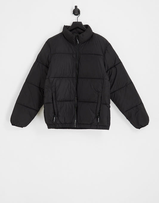 Pull&Bear puffer jacket in black