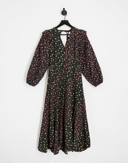 Topshop mixed floral poplin chuck on dress