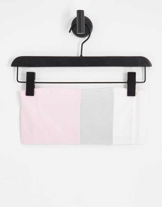 adidas Originals 'Summer Rave' colour block bandeau top in pink