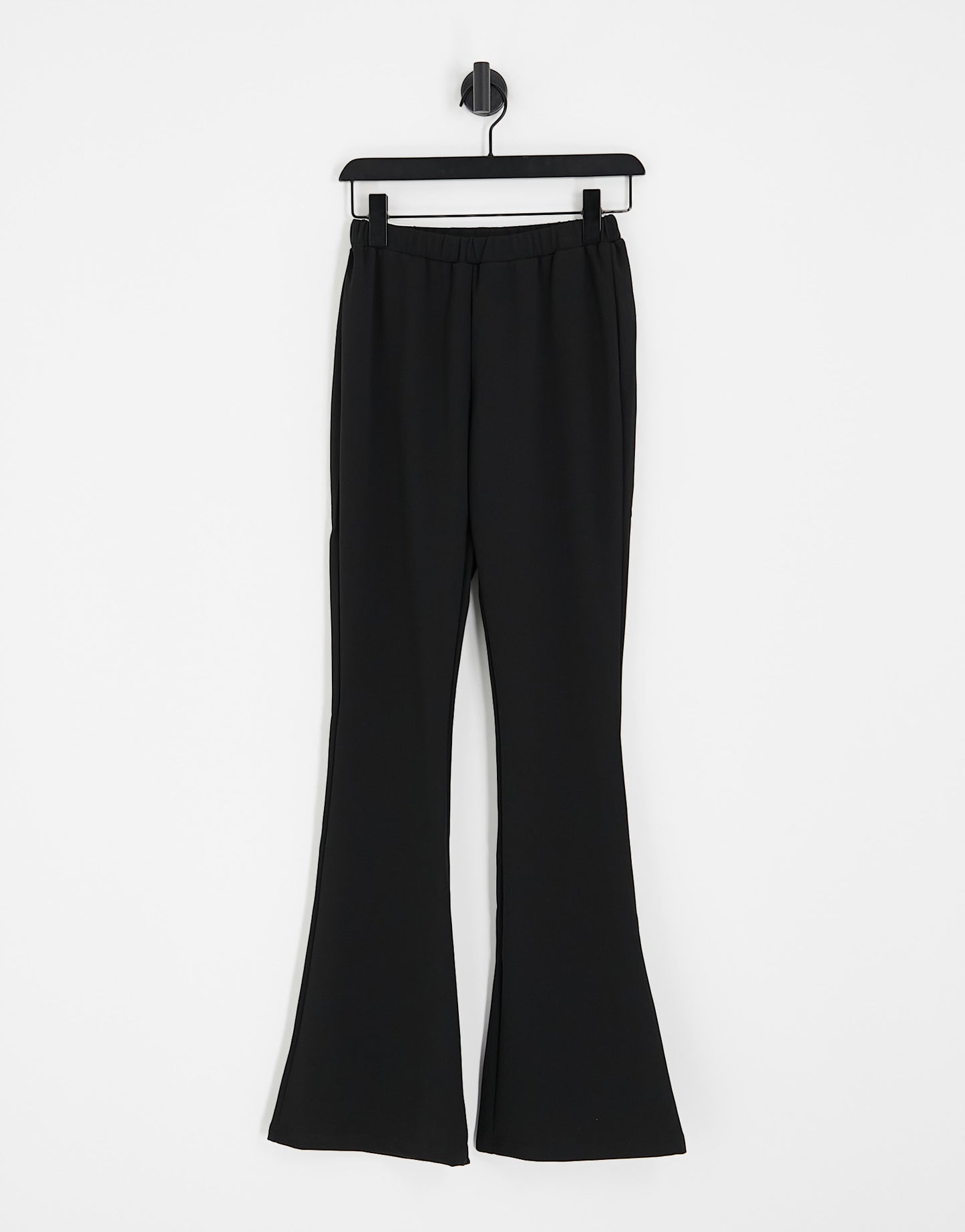 ASOS DESIGN Hourglass jersey suit kickflare trouser in black