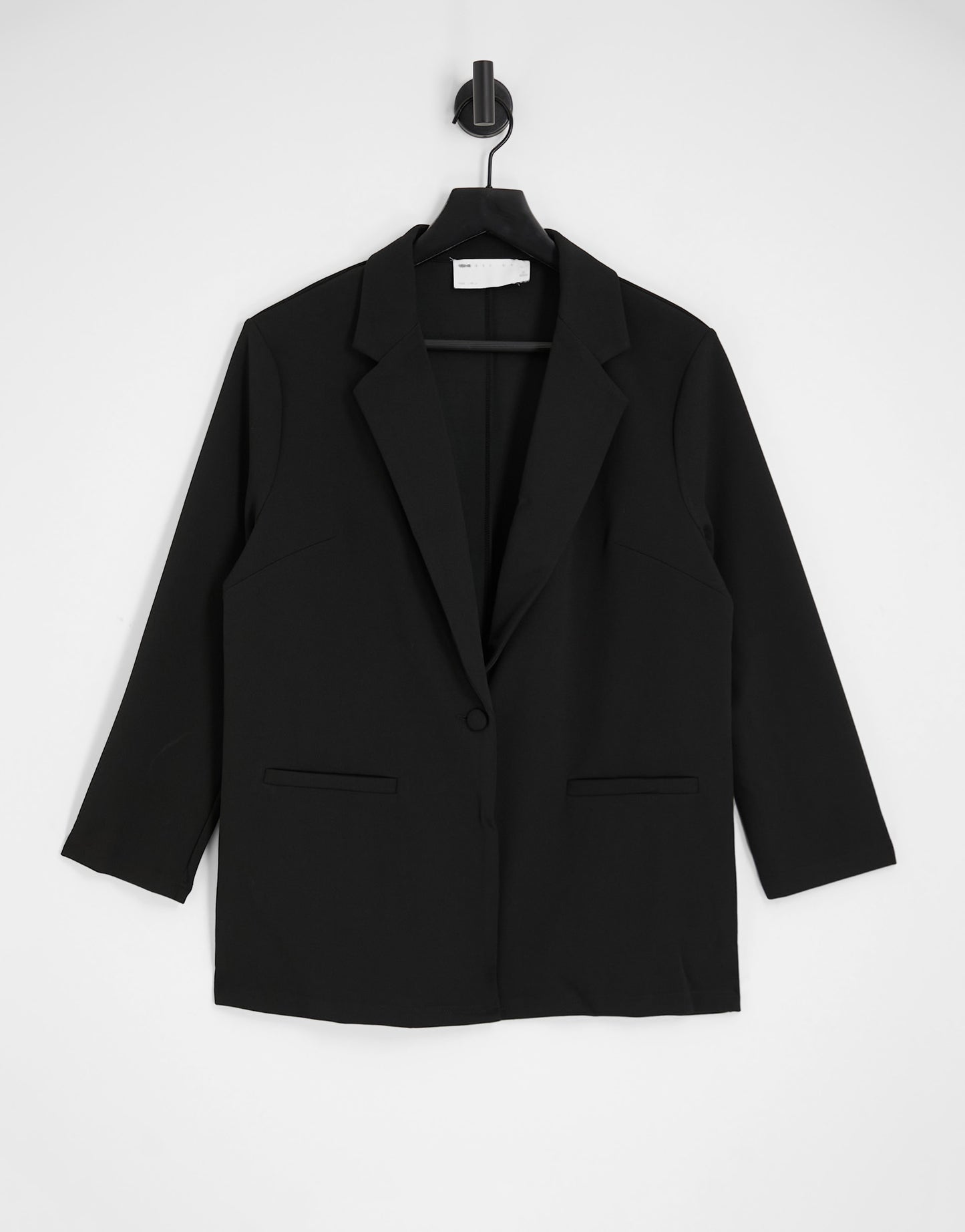 ASOS DESIGN Petite jersey slouchy suit blazer in black