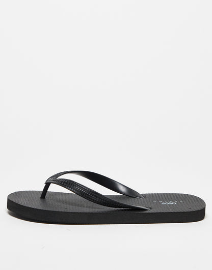 ASOS DESIGN flip flops in black