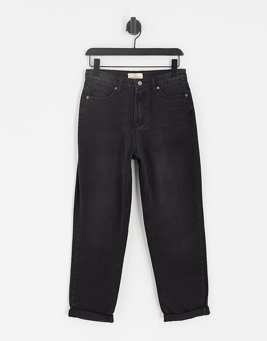 DTT Veron relaxed fit mom jeans in washed black