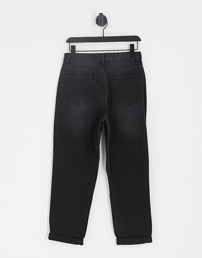 DTT Veron relaxed fit mom jeans in washed black