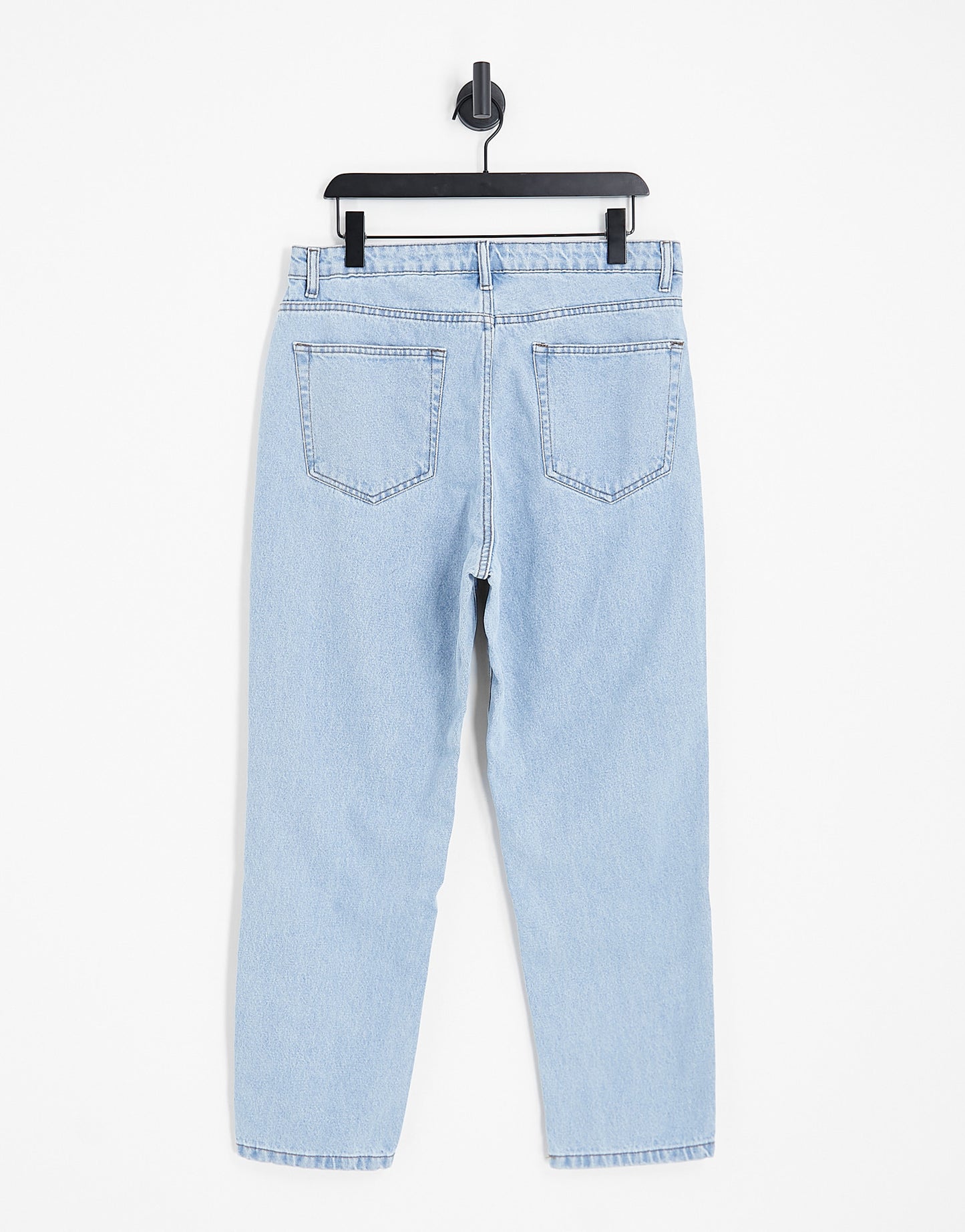 DTT Plus Katy high waisted cropped straight jeans in light blue wash