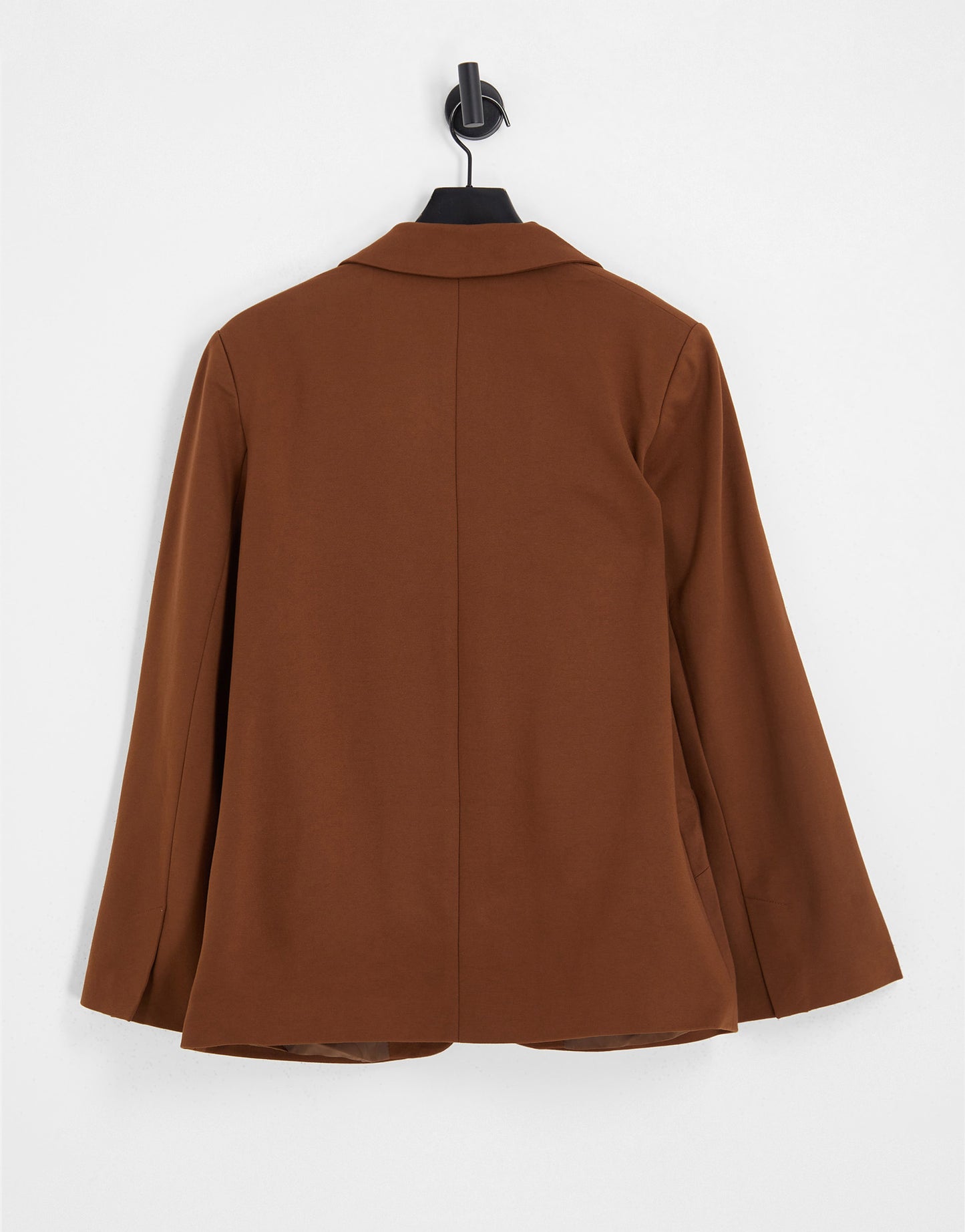 Topshop relaxed oversized single breasted blazer in chocolate brown