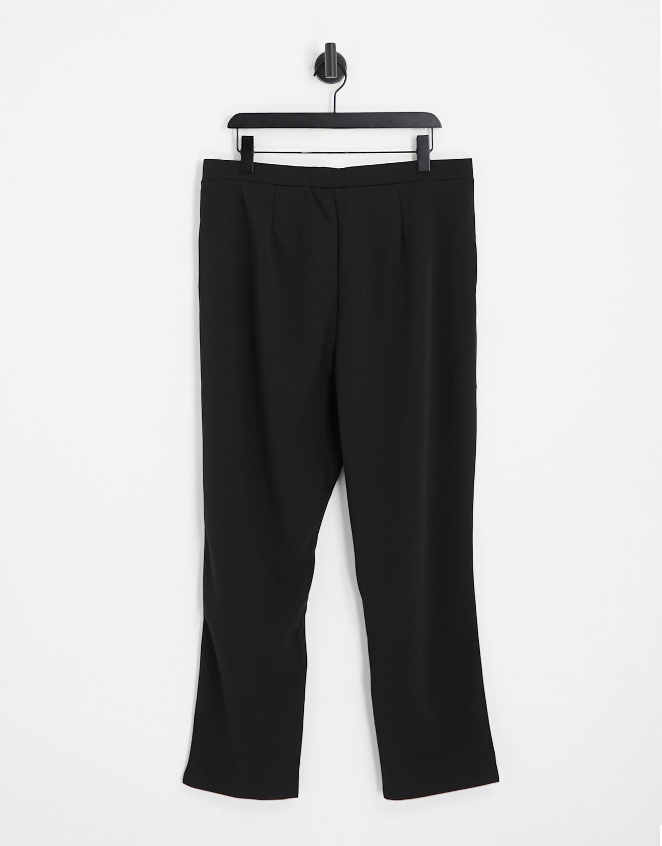 ASOS DESIGN Curve jersey tapered tailored trousers in black