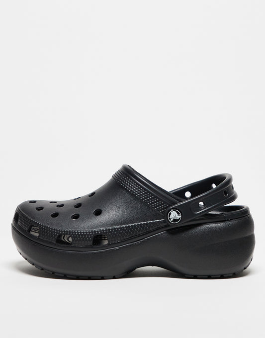 Crocs classic platform clogs in black