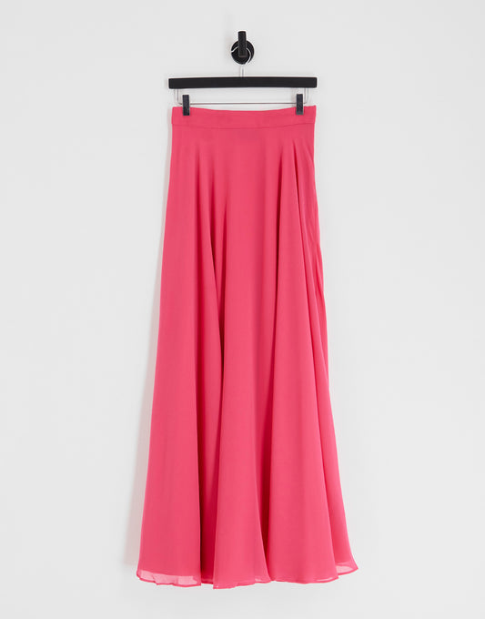 ASOS DESIGN soft maxi lehenga skirt in pink