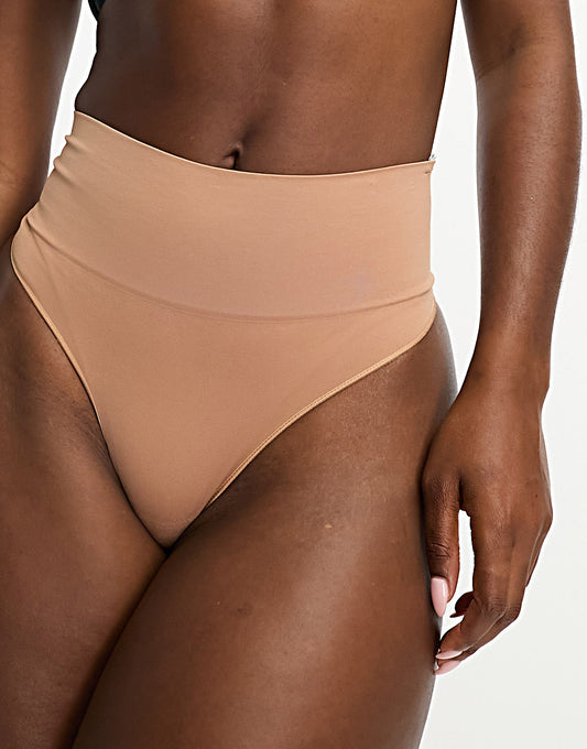 Spanx everyday shaping thong in beige