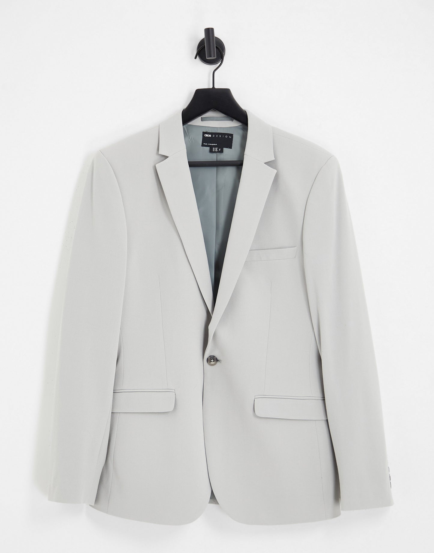 ASOS DESIGN super skinny suit jacket in ice grey