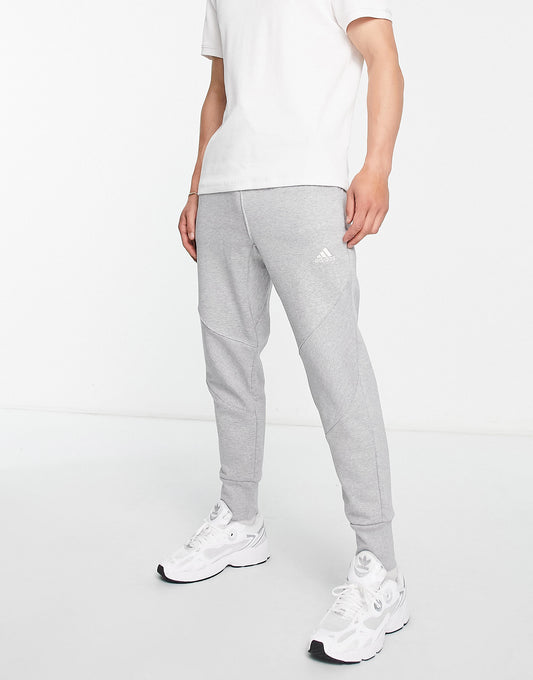 adidas Lounge embroidered logo joggers in grey