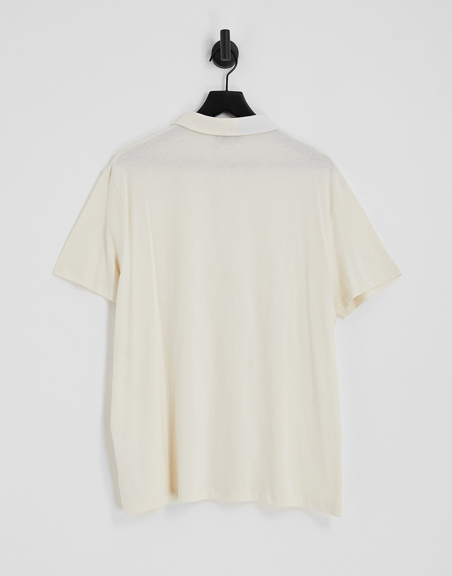 ASOS DESIGN button through jersey shirt in beige