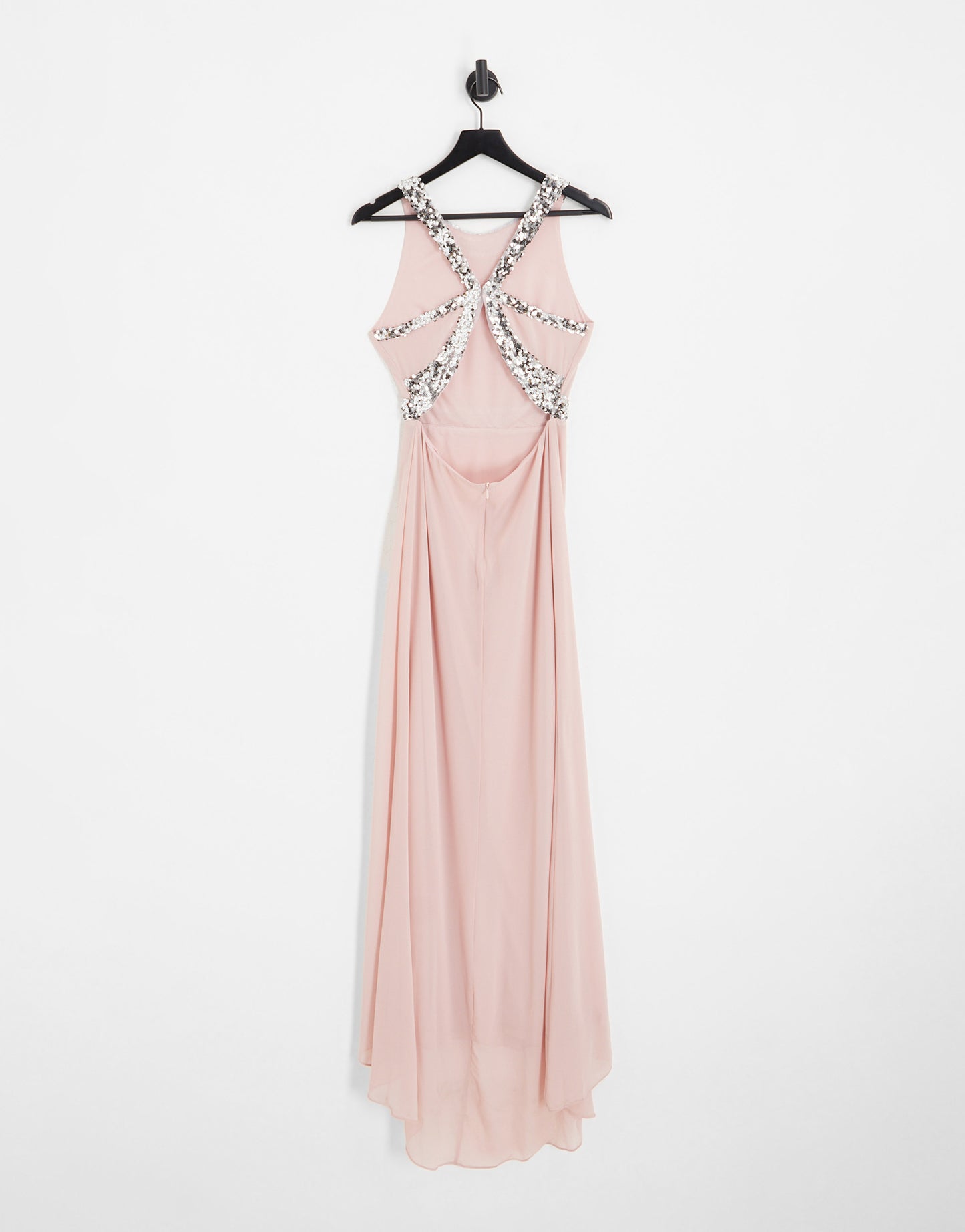 TFNC  embellished chiffon maxi dress in mauve - PINK