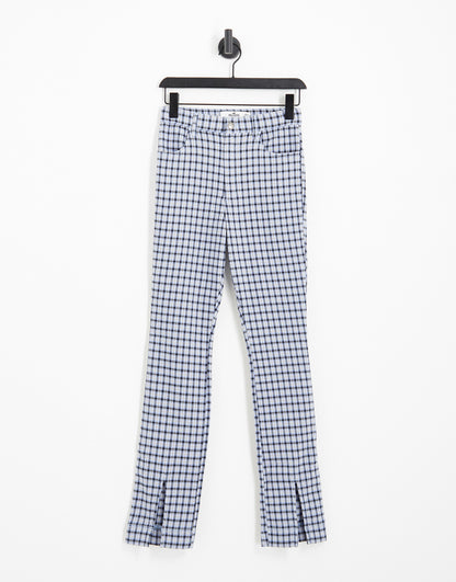 Hollister super skinny trouser in blue plaid