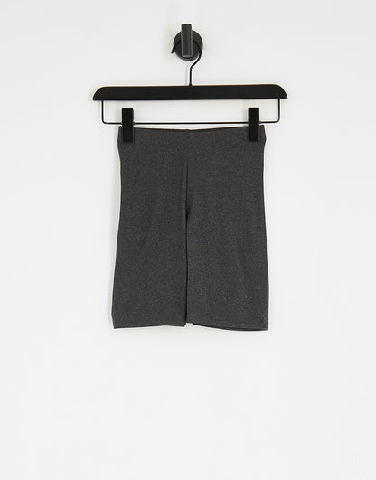 Brave Soul Petite sindy legging shorts in grey