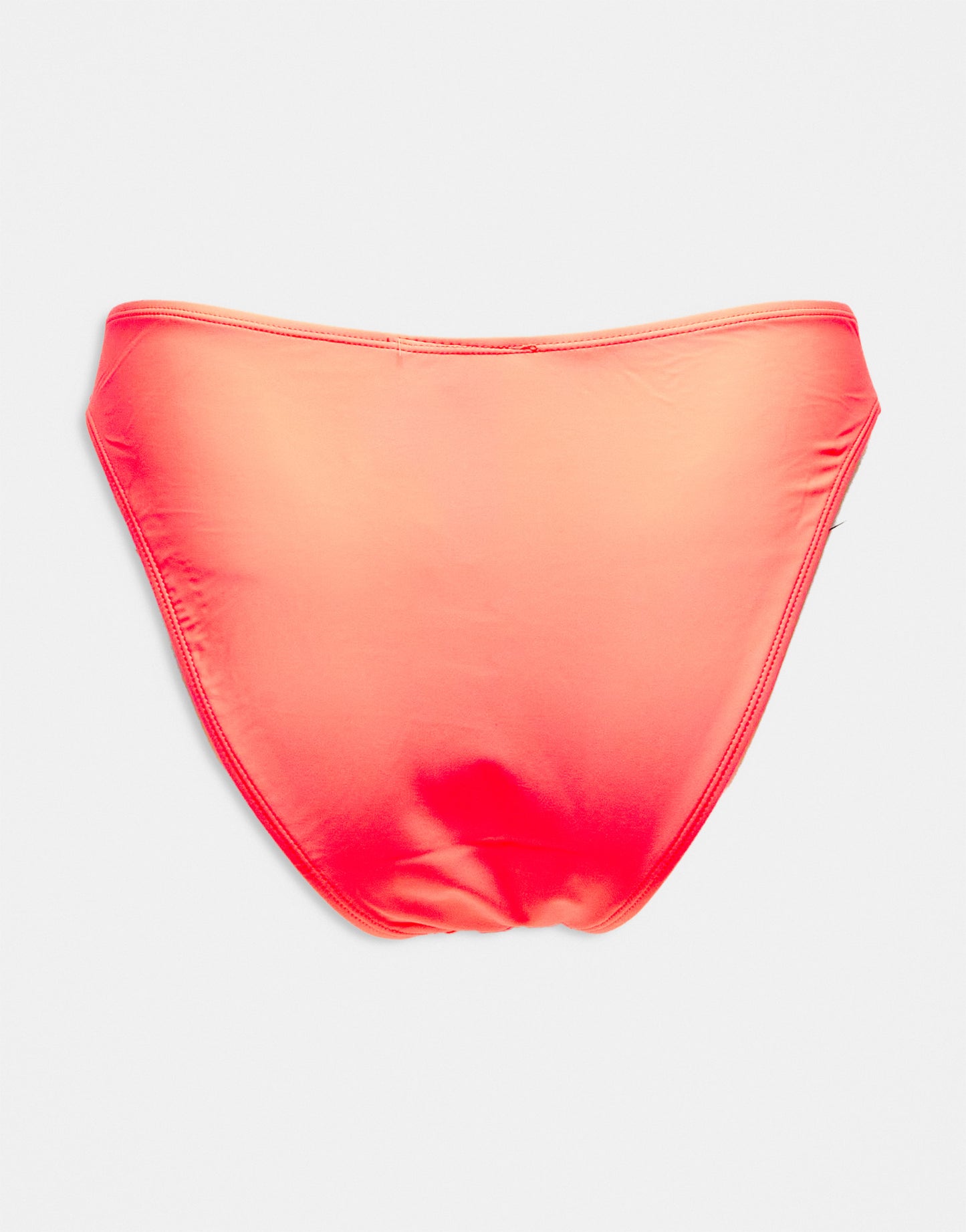 Brave Soul Plus high leg bikini bottom in neon coral