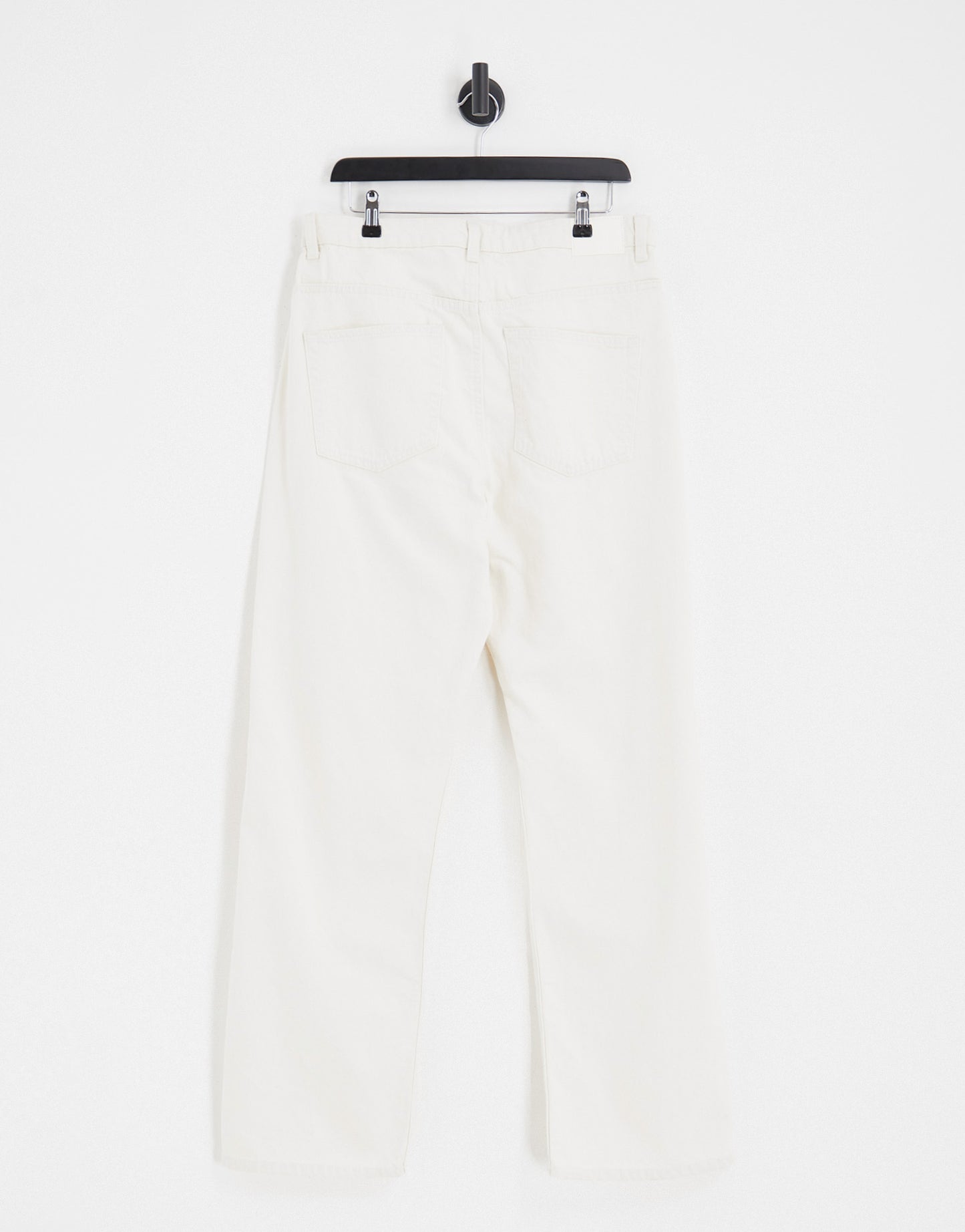 Weekday Rowe Extra high waist straight leg jeans in white hemp - WHITE