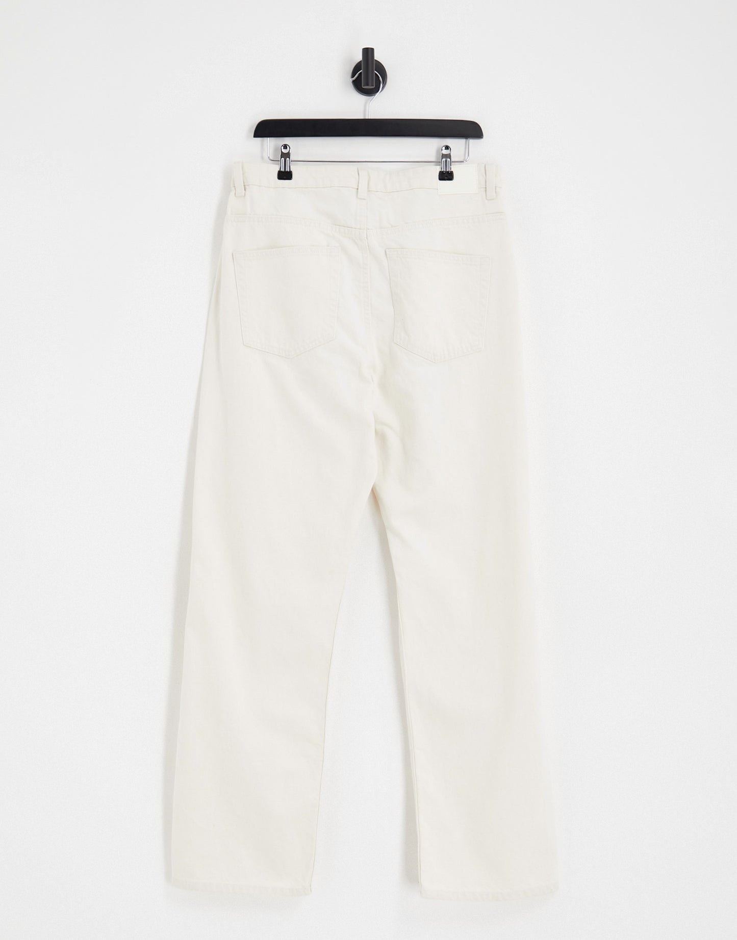 Weekday Rowe Extra high waist straight leg jeans in white hemp - WHITE