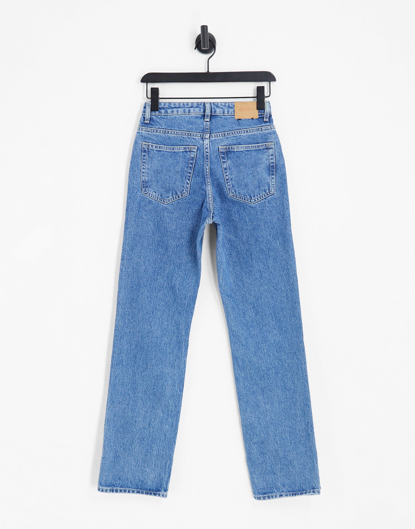 Weekday Voyage high straight jeans in harper blue - MBLUE