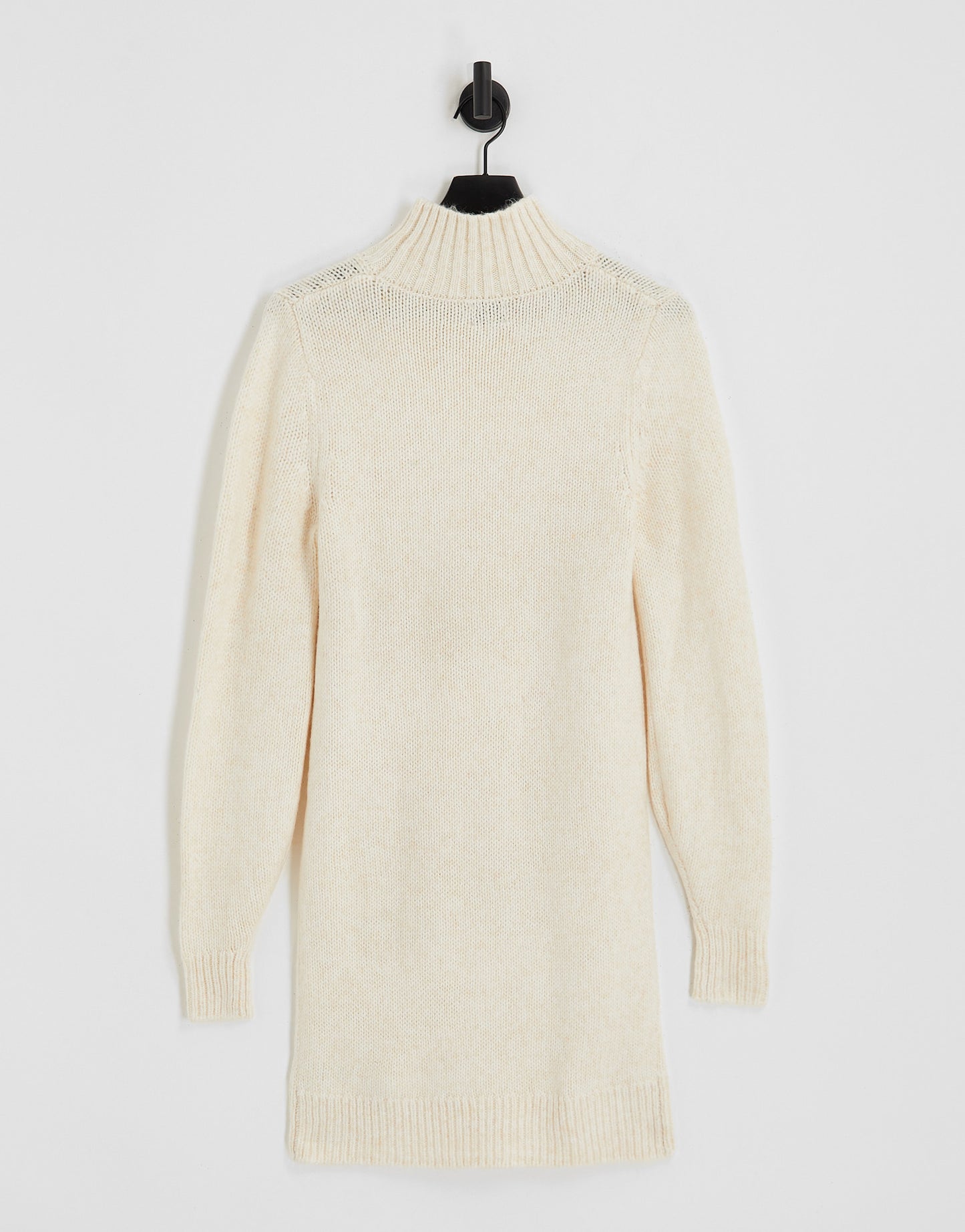 ASOS DESIGN Tall knitted mini dress with high neck in cream