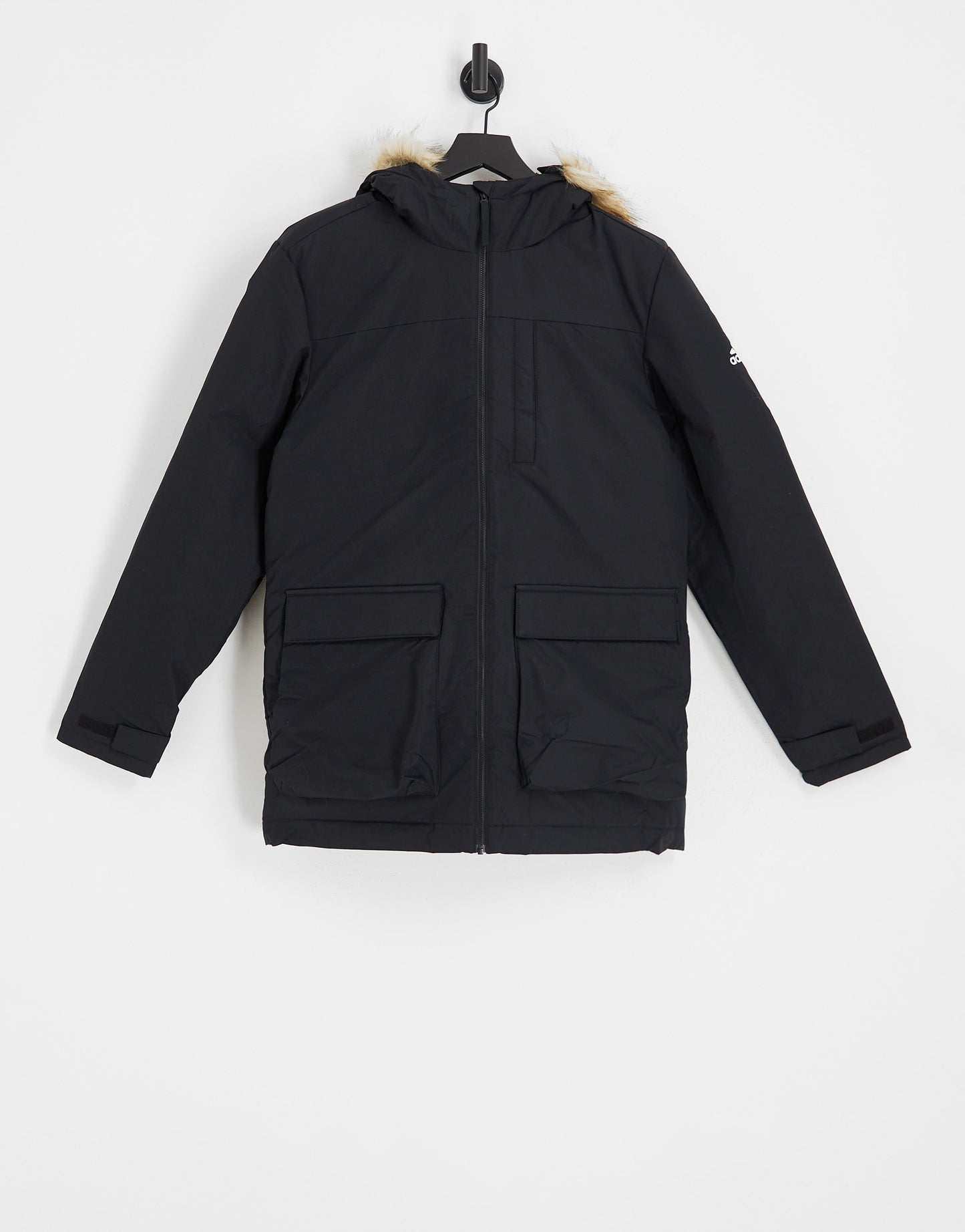 adidas Outdoor hooded jacket in black