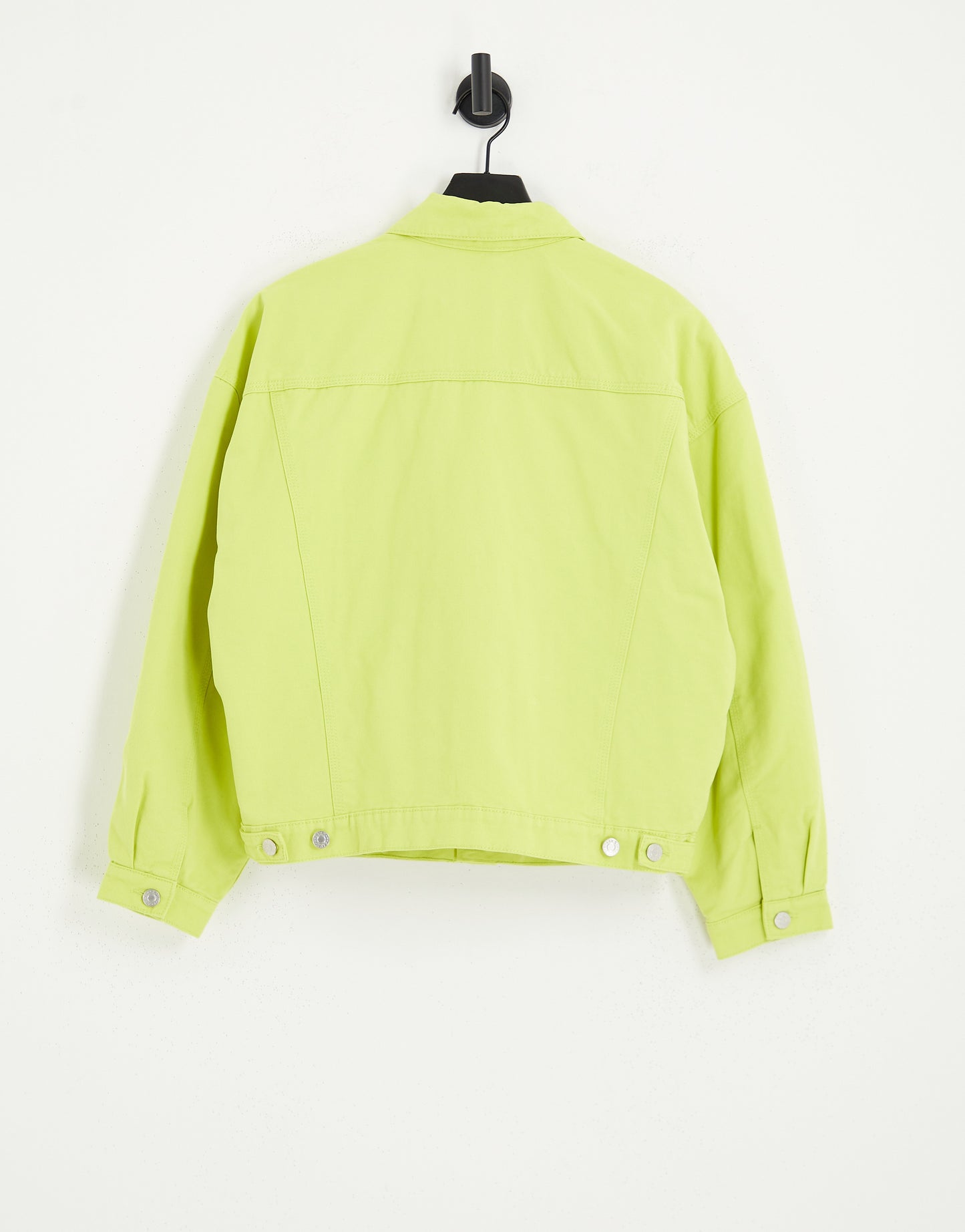 JJXX quilted lining denim jacket in bright lime