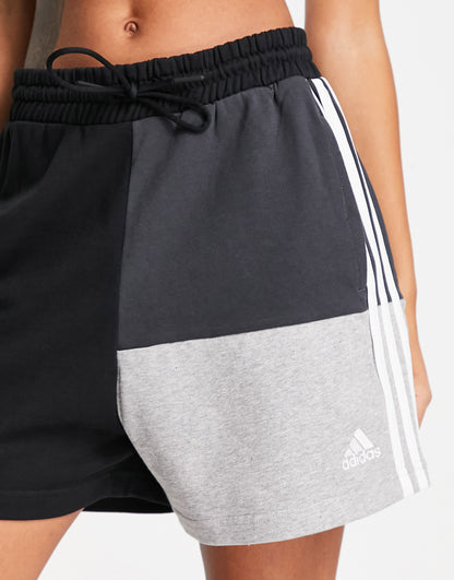 adidas Sportswear colourblock shorts in black