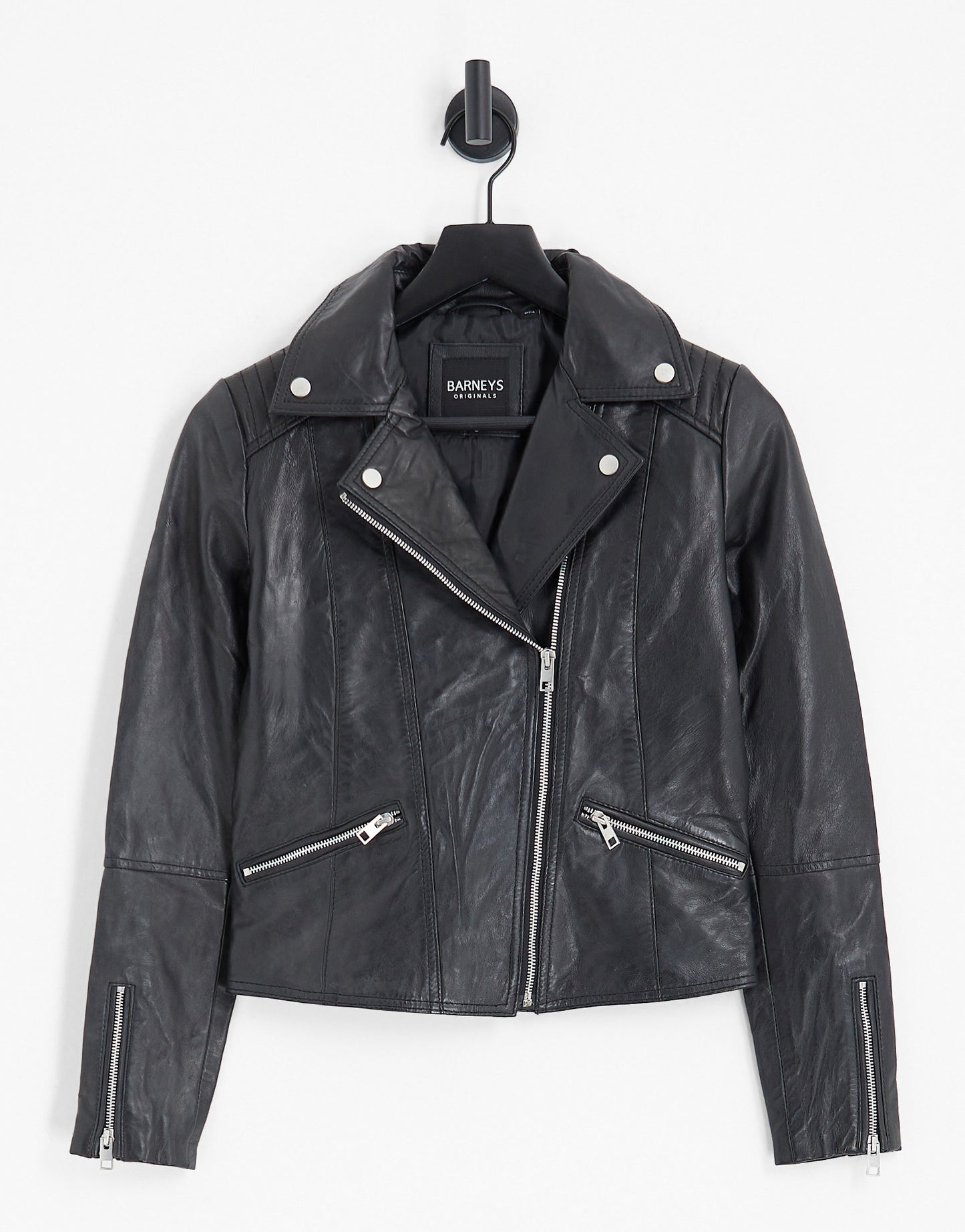 Barney's Originals Belina real leather jacket in black